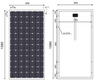 ग्रिड के लिए 1 9 0 वाट मॉन्टोक्रिस्टलाइन सौर मॉड्यूल - कनेक्टेड पावर जनरेशन सिस्टम