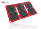 पोर्टेबल सौर चार्जर बैग 4 मोड़ लाल रंग मोबाइल फोटोवोल्टिक चार्जिंग डिवाइस