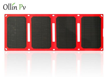आसान कैरी सौर चार्जर बैग 4 मोड़ लाल मोबाइल फोटोवोल्टिक चार्जिंग डिवाइस