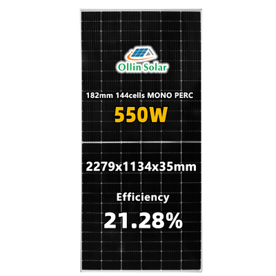 खरीदें 36V वाटरप्रूफ मोनोक्रिस्टलाइन सोलर पावर पैनल 540W 545W 550W online manufacture