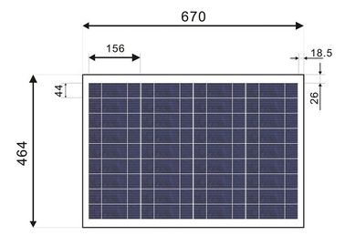खरीदें सफेद फ्रेम 12V सौर पैनल 3.2 मिमी उच्च संचरण टेम्पर्ड ग्लास फ्रंट ग्लास online manufacture